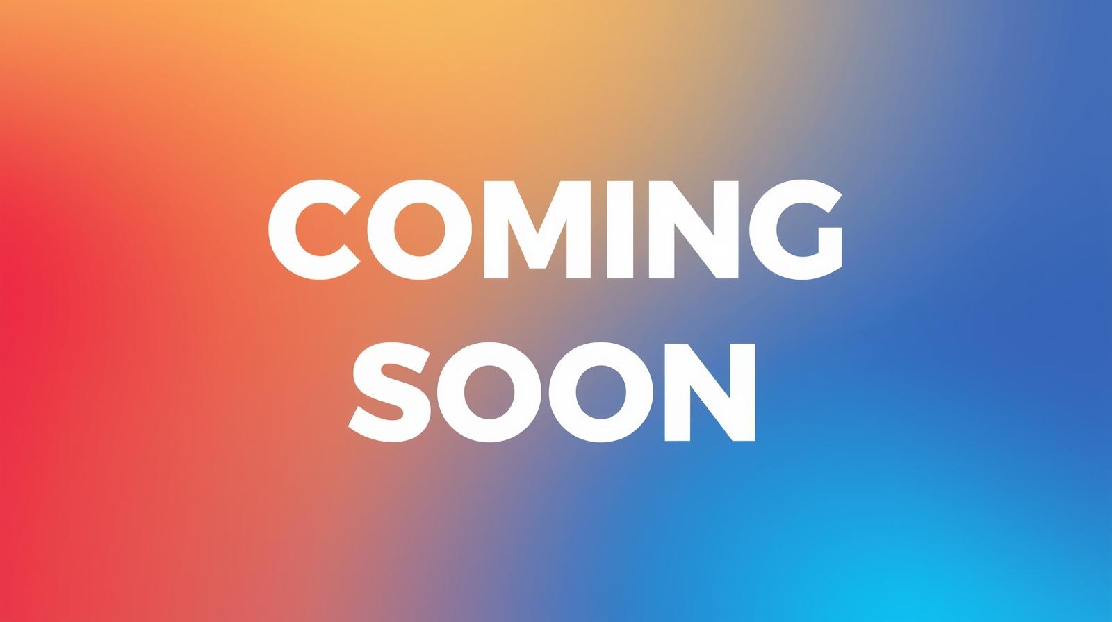 create a coming soon banner using orange and blue color size of 906 width 677 height pixel (1)